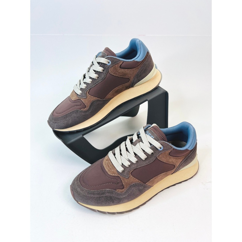 HOFF City Amsterdam Sneakers Brown Blue Suede Low Top Trainers Womens Size‎ 6